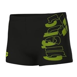 arena Boy's Tales zwemshorts voor kinderen en jongeren, Black-Arctic Lime, 12-13 Jaar