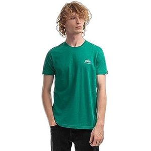 Alpha Industries - Basic T-shirt - Zwart - Katoen - Logo-print op Borst