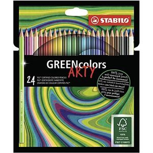 Milieuvriendelijk kleurpotlood - STABILO GREENcolors - ARTY - 24 stuks - met 24 verschillende kleuren