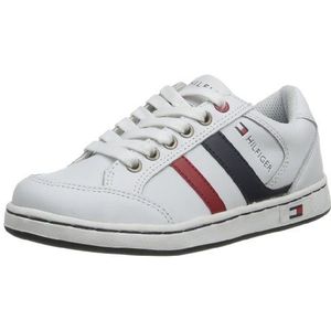 Tommy Hilfiger Cooper 7a jongenssneakers, Wit Blanc White Midnight Red, 31 EU