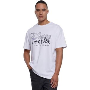 Mister Tee Upscale Uniseks T-shirt Disney 100 Years of Wonder Logo Oversize Tee, T-shirt met opdruk, T-shirt met print, wit, XL