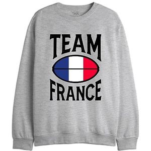 Republic Of California Team France UXREPCZSW041 Sweatshirt voor heren, grijs gemêleerd, maat XS, Grijs Melange, XS