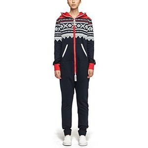 OnePiece dames jumpsuit, meerkleurig (navy/rood/wit), XXS