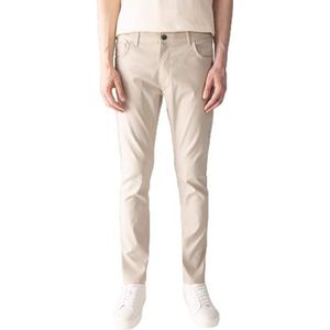 DeFacto Chinobroek voor heren, stijlvolle en comfortabele herenbroek, klassieke chinobroek voor een modieuze look en de hoogste, zand, 32W / 30L