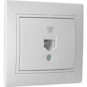 Telefoonbus RJ11, wit, Europese serie