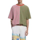 Desigual - Gestreept T-shirt - Multicolor - Korte Mouwen