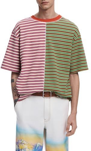 Desigual - Gestreept T-shirt - Multicolor - Korte Mouwen