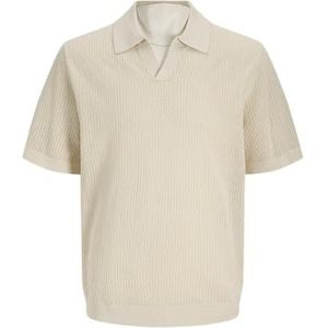 Jack & Jones - Jprbluoliver Knit Split Neck - Gebreide Trui - Almaan-Melk