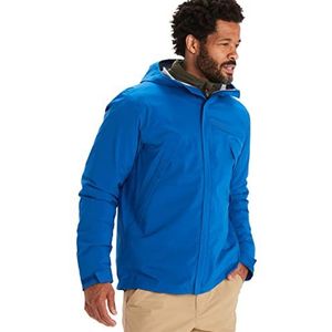 Marmot Heren PreCip Eco Pro Jacket, Waterdicht regenjack, winddichte regenjas, ademend; opvouwbaar hardshell windjack, ideaal voor wandel- en trektochten, Dark Azure, S