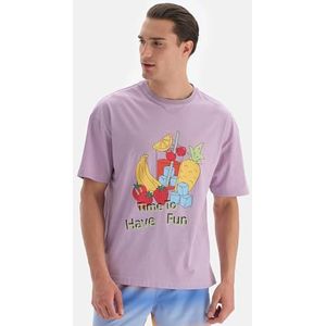 Dagi Heren Cotton T-shirt, Lilac, S, lila (lilac), S