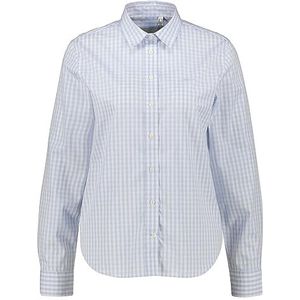 GANT Dames REG POPLIN Gingham Shirt Klassiek hemd, Light Blue, Standaard, lichtblauw, 34