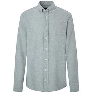 Hackett London Heren Melange Texture Shirt, Groen (Groen), 3XL, Groen (Groen), 3XL