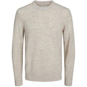 Bestseller A/S Heren Jprcclambswool Knit Crew Neck Ln gebreide trui, zand/detail: gemêleerd, L