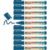 edding 31 EcoLine flipchart marker - blauw - 10 stiften - roonde punt 1,5-3 mm - stift voor schrijven, tekenen op flip-over papier - drukt niet door - droogt niet uit- intensieve kleur - navulbaar