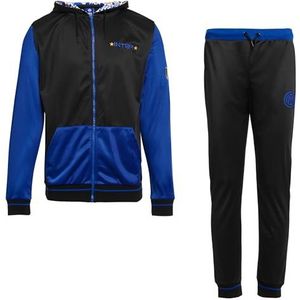 Inter Trainingspak voor heren, jongens, sweatshirt met capuchon + broek, sweatshirt met ritssluiting, officieel product