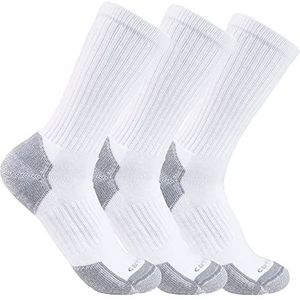 Carhartt Midweight Sok voor heren, katoen, 3 paar, wit, medium