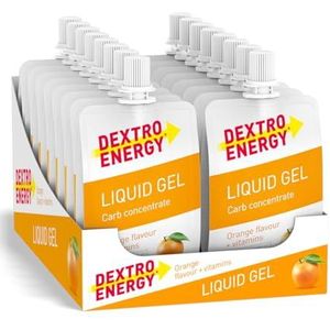 Dextro Energy Liquid Gel - 18x60 ml (18 stuk) - ORANGE EN VITAMINEN - ENERGIE GEL - Alternatief voor energierepen - Met druivensuiker - Ideaal voor onderweg - 100% VEGANISTISCH