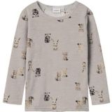 NAME IT Jongens Nmmwang Wool Rib Ls Top AOP, Nacreous Cloud, 92
