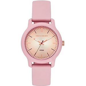 Skechers Horloge voor dames, Quartz uurwerk met siliconen, polyurethaan, lederen of roestvrij stalen band,Blozend roze,38MM