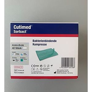 Cutimed Sorbact kompressen 4x6 cm, 42 stuks