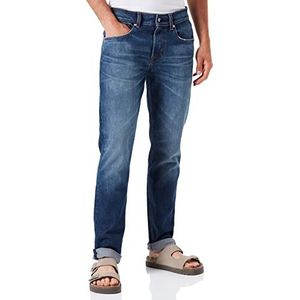 7 For All Mankind Heren Slimmy Tapered Special Edition Down Home Jeans, Dark Blue, Regular