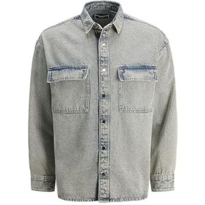 JACK & JONES Heren Jcochrome Washed Overhemd Ls, Denim Blauw, M