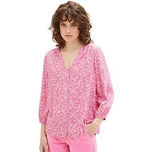 TOM TAILOR Dames 1036688 blouse, 31745-Pink Geo Design, 44, 31745 - Pink Geo Design, 44