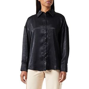 Koton Satijnen overhemd lange mouwen Relax Fit, zwart (999), 40 dames, zwart (999), 38