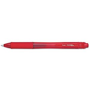 Pentel EnerGel X BL107-BX Gelroller, rood, 0,7 mm lijndikte, drukmechanisme, navulbaar