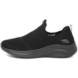 Skechers Ultra Flex 3.0 Classy Charm Sneaker voor dames, Zwarte gebreide rand, 40 EU