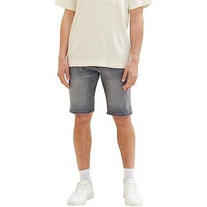 Tom Tailor Denim bermuda jeans shorts heren 1035517,10218 - Used Light Stone Grey Denim,S