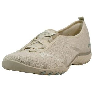 Skechers Breathe-Easy-A-Look Sneakers voor dames, Natuurlijke zachte gebreide mesh Aqua Trim, 39.5 EU