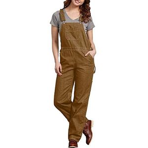 Dickies Duck Bib Jumpsuit voor dames, Bruine eend, L