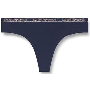 EMPORIO ARMANI Dames Essential Studs 2-Pack String Slipje, Blauw, XS, Blauw, XS