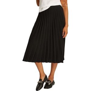 TOMMY HILFIGER Dames VLOEISTE GEPLUITE PULL ON MIDI ROK WW0WW43886, zwart, 32, Zwart (zwart), 58 NL