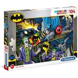 Clementoni Kinderen Puzzel, Batman - 104 Stukjes - Supercolor Puzzle, 6+ jaar, 25708, Meerkleurig