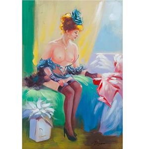 Biscottini Moderne afbeelding woonkamer 61x2x91 cm | Afbeelding op canvas | slaapkamer schilderij | vintage schilderij | keukenfoto's