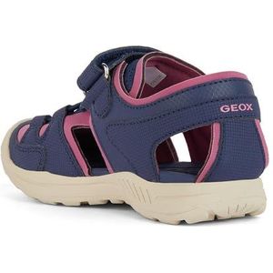 Geox J Vaniett Girl B Sandalen voor meisjes, Navy Fuchsia, 32 EU