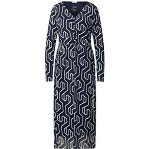Street One Dames A143455 midi-jurk, diepblauw, 34, blauw (deep blue), 34