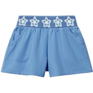 United Colors of Benetton Shorts voor meisjes en meisjes, Blauw, 12 Maanden