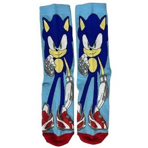 CyP Brands Sonic sokken, halfschuin, Sonic blauw, uniseks, accessoires, maat 33/35, officieel product, Blauw, 58