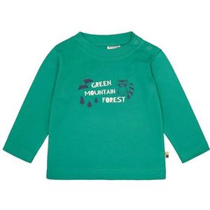 loud + proud Interlock voor jongens met opdrukmotief, GOTS-gecertificeerd shirt, Plant, 62-68