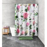 Kleine Wolke Rosalie douchegordijn, 100% polyester, multicolor, 180x200 cm