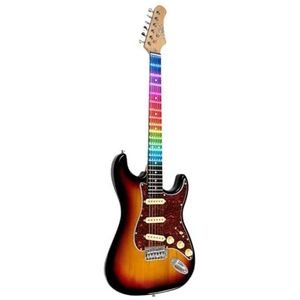 EKO Guitars S-300 Sunburst Visual Note, elektrische gitaar ""Visual Note"", populier-lichaam, esdoorngreep, hars-toetsenbord, Visual Note-folie, verbonden met de app, kleur Sunburst