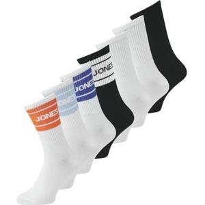 JACJERRY TENNIS SOCKS 7 PACK SN, Wit/Pack: Wit - Zwart - Zwart - Wit - Wit, One Size