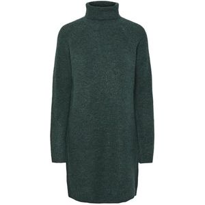 PIECES - PCELLEN - Gebreide Jurk - Trekking Green - Lange Mouwen