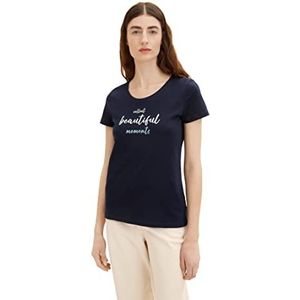 TOM TAILOR Dames T-shirt 1036193, 10668 - Sky Captain Blue, S