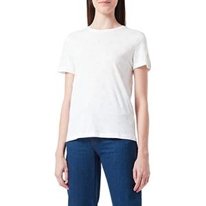 TOM TAILOR Dames T-shirt met all-over print 1032245, 30082 - Offwhite Floral Design, XL