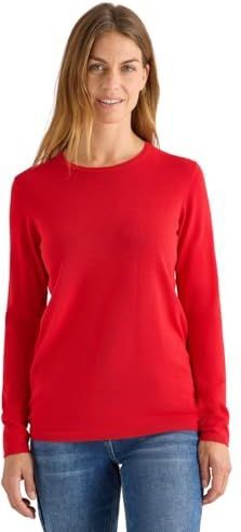 Cecil - Gebreide Trui - Fiery Red - Lange Mouwen - Ronde Hals