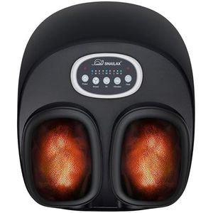 Snailax Elektrisch voetmassageapparaat met warmte, Shiatsu-voetmassageapparaat, elektrisch met kneden, compressierollen, voetmassage, voetwarmer, cadeaus voor vrouwen en mannen